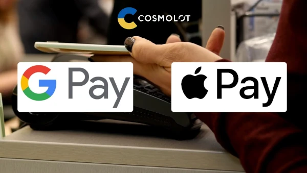 Поповнення Kosmolot через Apple Pay та Google Pay